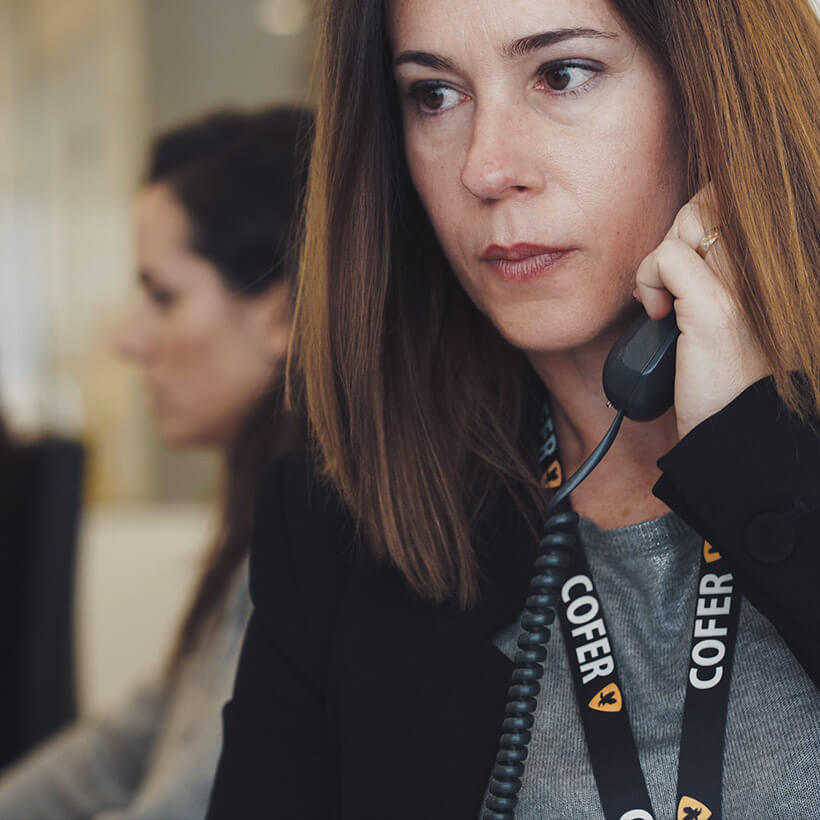 Rosa Rodríguez, departamento de Administración Cofer Seguridad