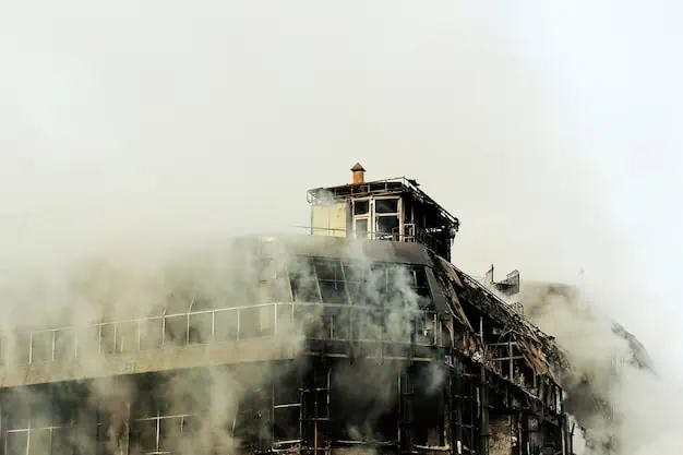 un incendio puede destruir completamente un edificio